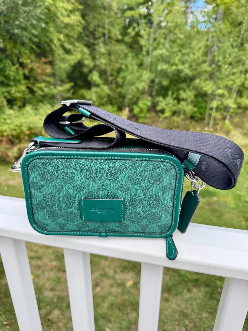 Coach Wyatt Signature Camera Bag in Sea Green